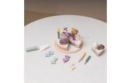 WOOPIE GREEN Wooden Birthday Cake for Cutting with Velcro 27 pcs.					