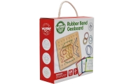 WOOPIE GREEN Geoplan with Rubber Bands Wooden Puzzle 69 Pieces FSC Certified					