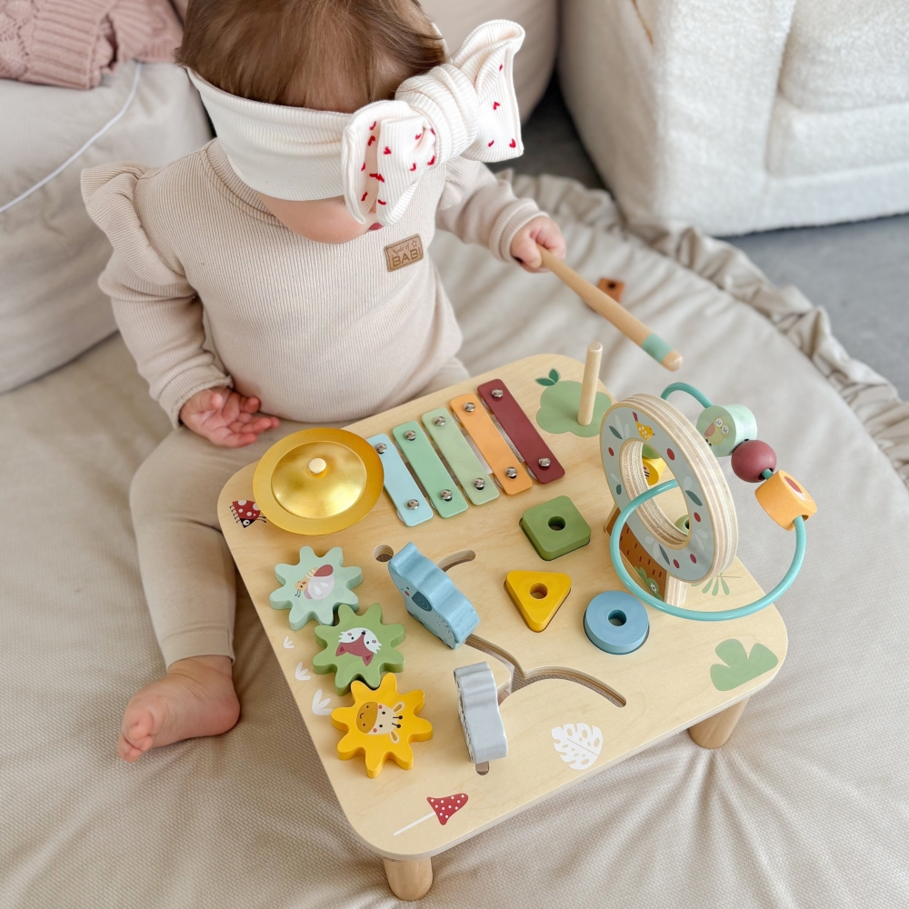 WOOPIE GREEN Wooden Educational Table Musical Sensory Maze 5 in 1 