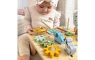 WOOPIE GREEN Wooden Educational Table Musical Sensory Maze 5 in 1					