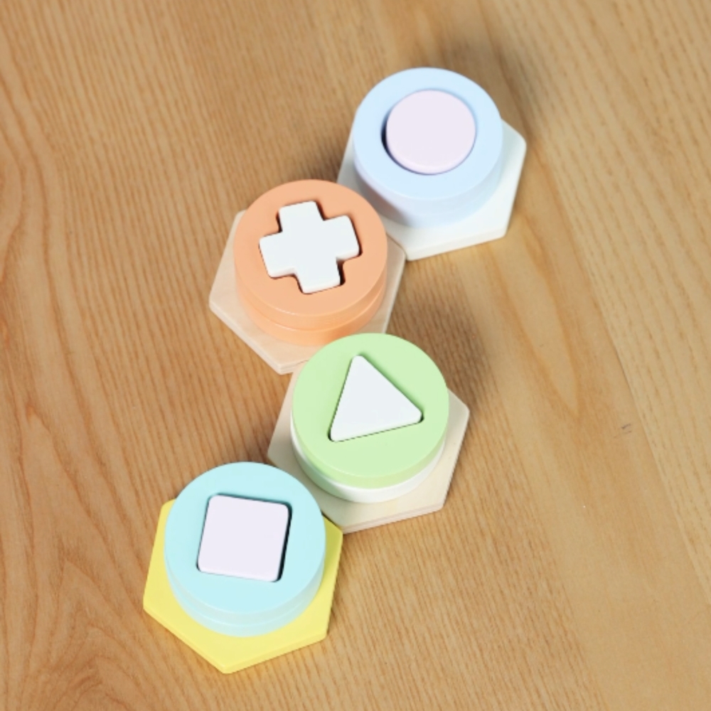 CLASSIC WORLD Montessori Shape and Color Sorter Puzzle Tower 