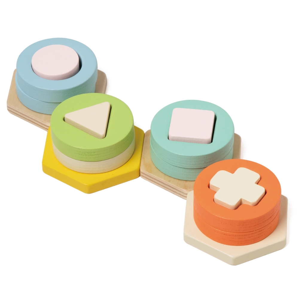 CLASSIC WORLD Montessori Shape and Color Sorter Puzzle Tower 