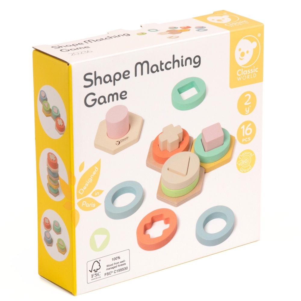 CLASSIC WORLD Montessori Shape and Color Sorter Puzzle Tower 