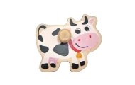 WOOPIE GREEN Wooden Montessori Puzzle Farm with Matching Pins					