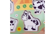 WOOPIE GREEN Wooden Montessori Puzzle Farm with Matching Pins					