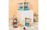 CLASSIC WORLD Police Station Wooden Car Helicopter Figures 12pcs.					