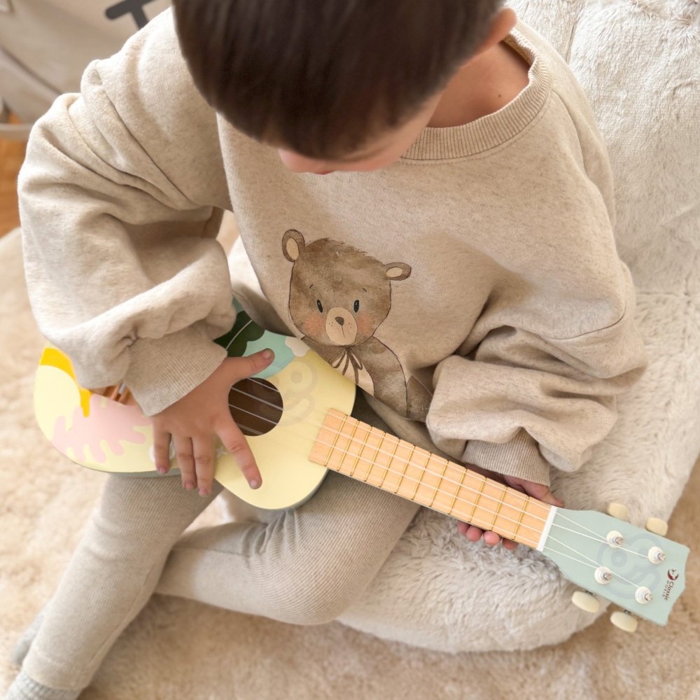 Medinė ukulelė vaikams CLASSIC WORLD, mėlyna-LEKER-e-vaikas