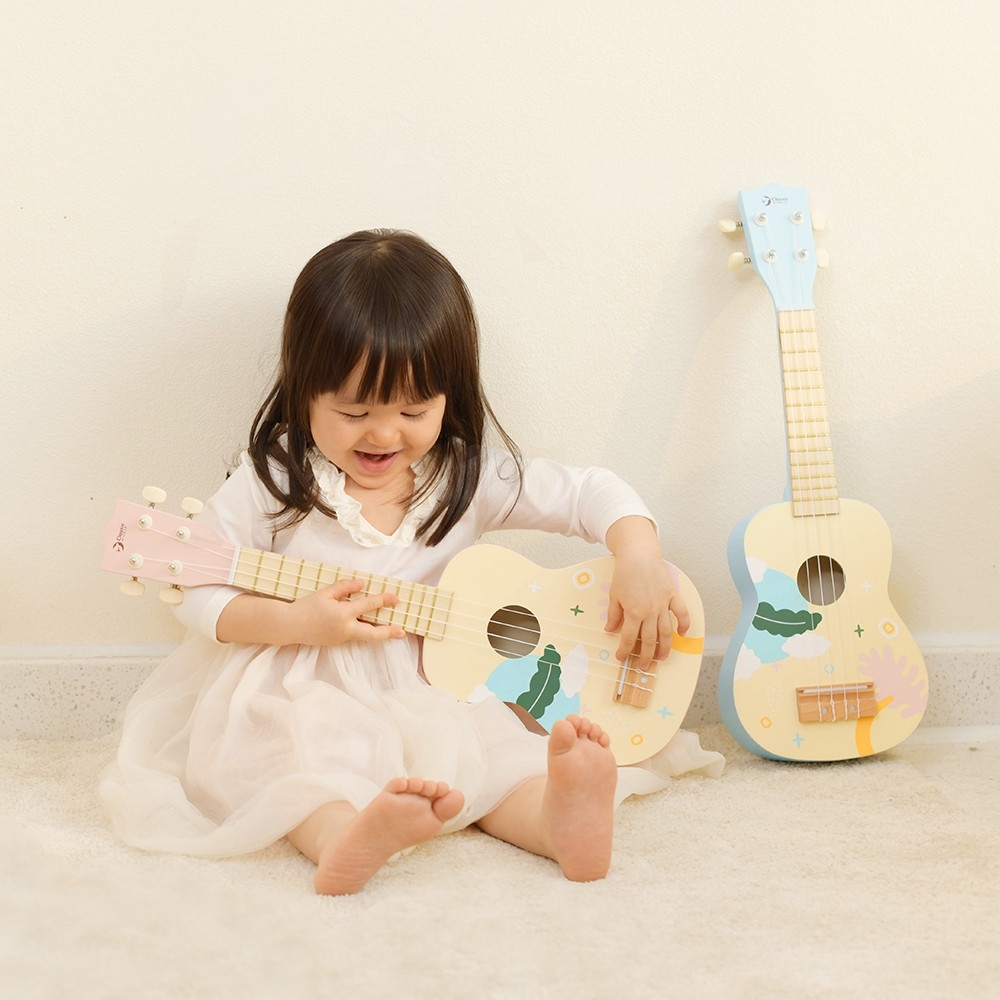 CLASSIC WORLD Wooden Ukulele Guitar for Kids Blue 
