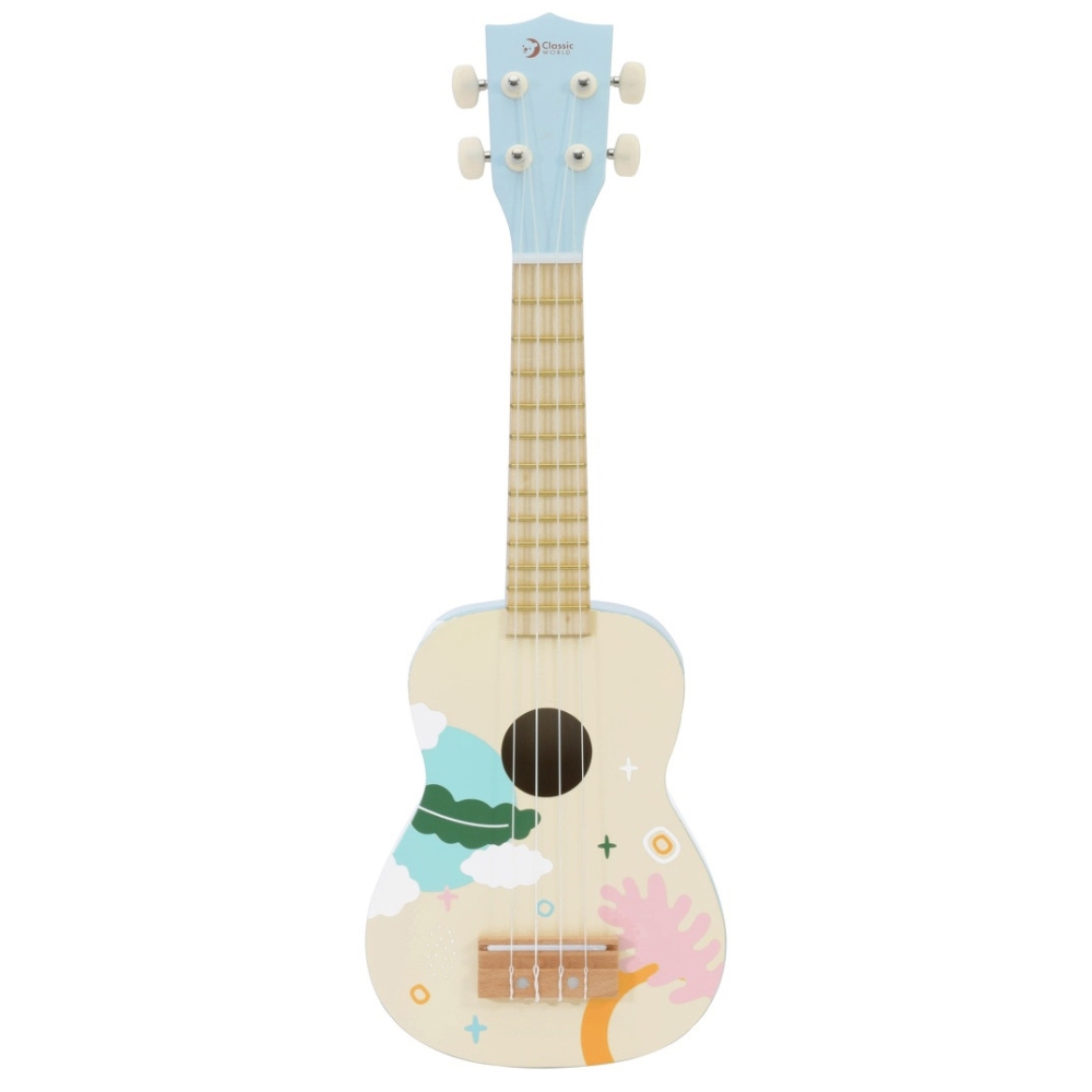 Medinė ukulelė vaikams CLASSIC WORLD, mėlyna-LEKER-e-vaikas