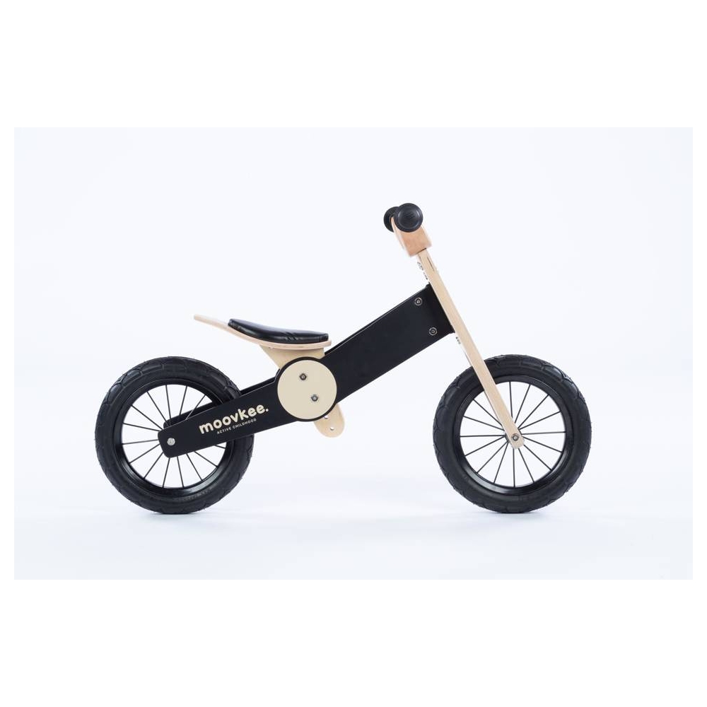 Balance Bike - Wooden - 0C074 - JACK - NATURAL WOOD & NICE BLACK - MOOVKEE