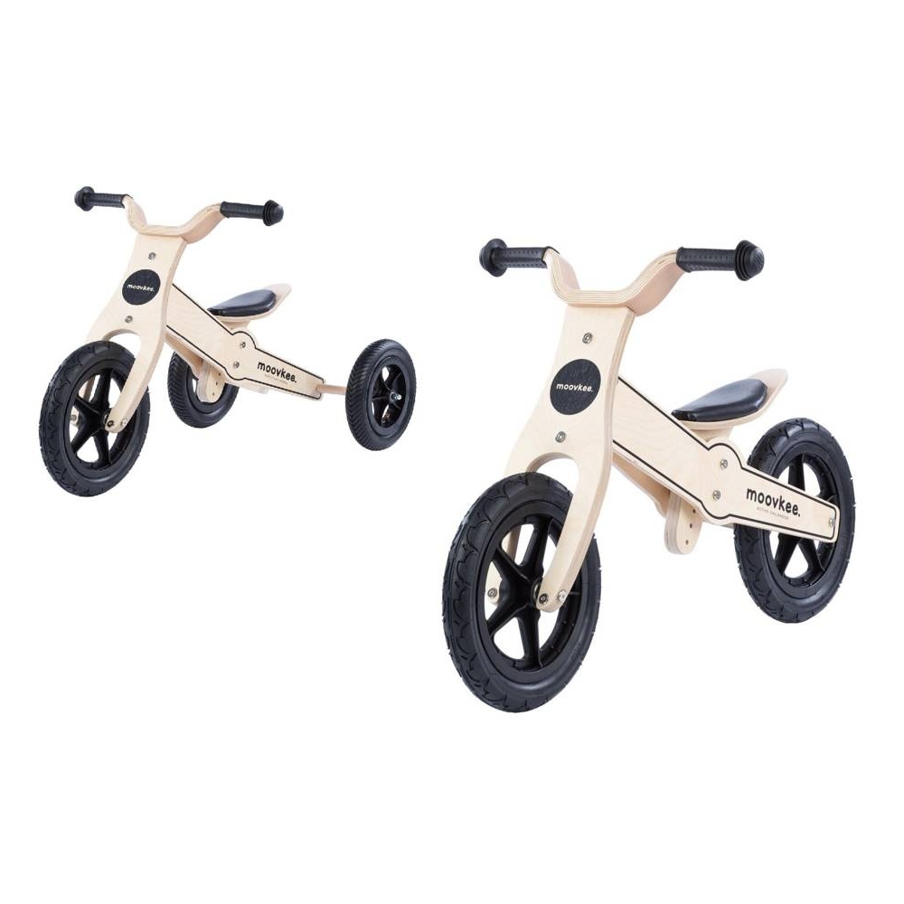 Tricycle - Balance Bike - Wooden - 2in1 - 0C075 - JANE - NATURAL WOOD - MOOVKEE