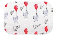 Diaper - 25257 - TETRA PRINT - EGA - SŁONIE Z BALONEM - size 60x80 cm