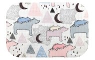 Diaper - 25134 - TETRA PRINT - EGA - BIEGUN POLARNY - PINK- size 70x80 cm