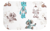 Diaper - 27329 - TETRA PRINT - EGA - ROBOTY  - size 70x80 cm