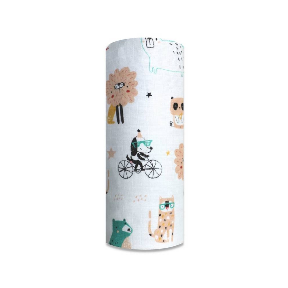 Diaper - 27442 - TETRA PRINT - EGA - ZWIERZAKI - size 70x80 cm