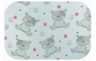 Diaper - 17788 - TETRA PRINT - EGA - CUTE TEDDY - PINK - size 70x80 cm