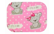 Diaper - 19478 - TETRA PRINT - EGA - GIRL - PINK - size 70x80 cm
