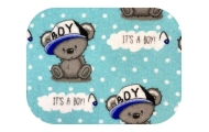 Diaper - 17450 - FLANNEL PRINT - EGA -  BOY - TURKUS- size 70x80 cm