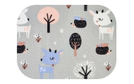 Diaper - 22492 - FLANNEL PRINT - EGA -  JELONEK - GREY- size 70x80 cm