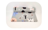 Diaper - 22492 - FLANNEL PRINT - EGA -  JELONEK - GREY- size 70x80 cm