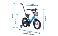 Dviratis - XXV - TOMABIKE 14" - PLATINUM - BLUE-Judėjimui, Dviračiai ir jų priedai, Dviračiai-e-vaikas