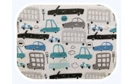 Diaper - 20689- TETRA PRINT - EGA - SAMOCHODY - TURKUS  - size 70x80 cm