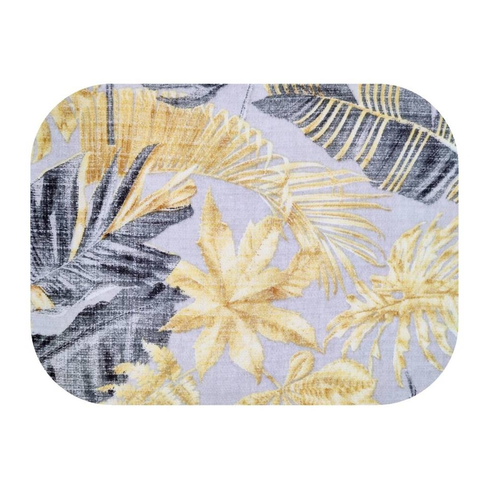 Diaper - 24762 - TETRA PRINT - EGA - MONSTERA  - GOLD/GREY - size 70x80 cm