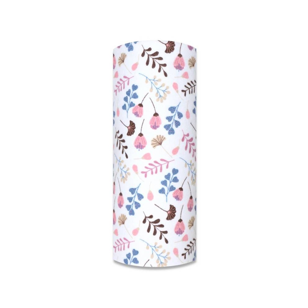Diaper - 27640 - FLANNEL PRINT - EGA - LETNIA ŁĄKA - PINK - size 70x80 cm