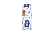 Diaper - 20283 - FLANNEL PRINT - EGA - ZWIERZĘTA LEŚNE - NAVY BLUE - size 70x80 cm