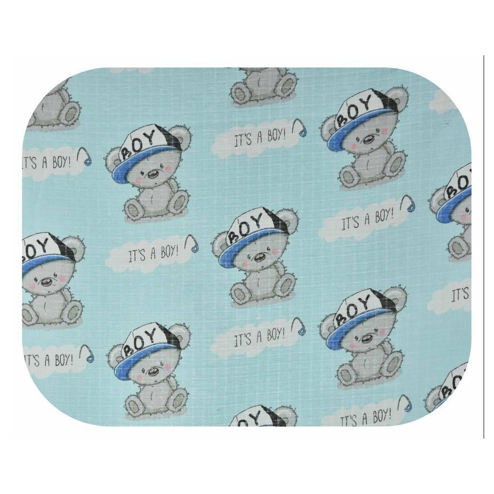 Diaper - 19485 - TETRA PRINT - EGA - BOY- TURKUS - size 70x80 cm