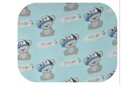 Diaper - 19485 - TETRA PRINT - EGA - BOY- TURKUS - size 70x80 cm