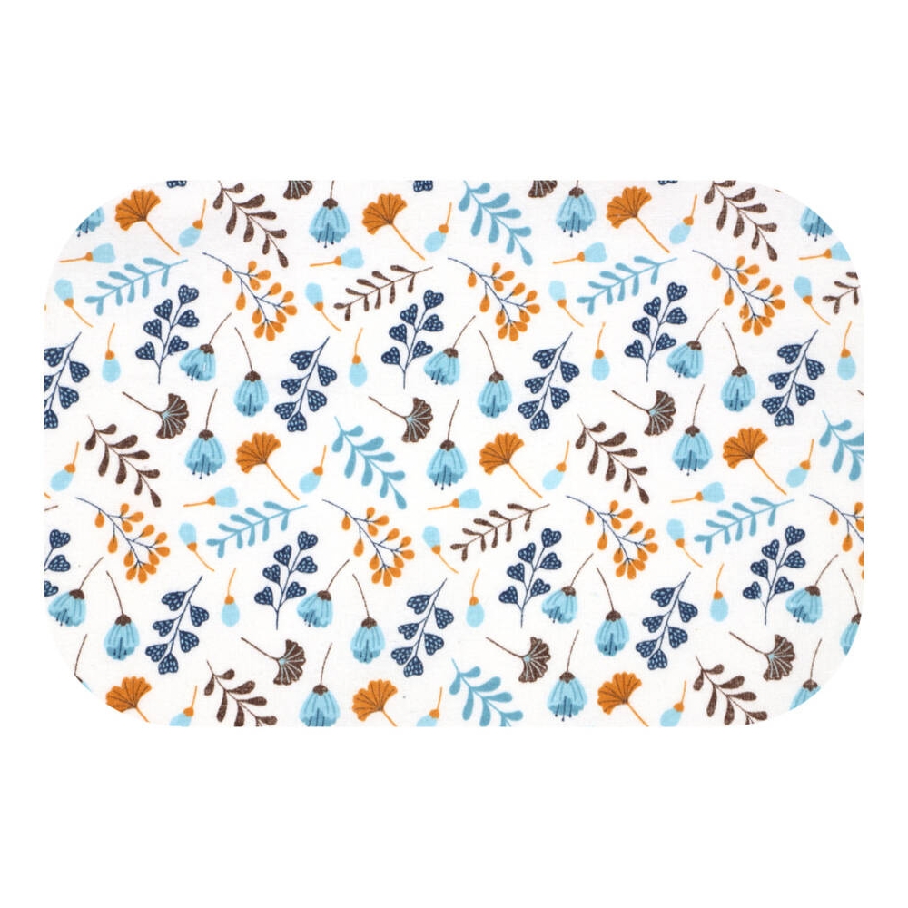Diaper - 27633 - FLANNEL PRINT - EGA - LETNIA ŁĄKA - BLUE - size 70x80 cm