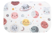 Diaper - 12479 - TETRA PRINT - EGA - PLANETS - BEIGIE - size 70x80 cm