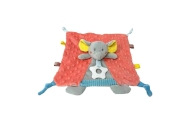 Toy Blanket - 93812 - MILUŚ - ELEPHANT- BEACH / GREY- size 25 cm
