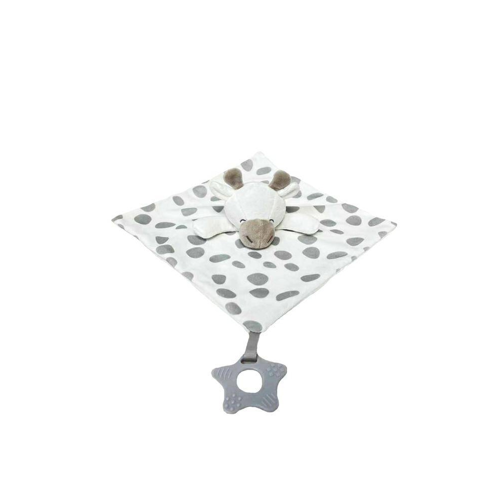 Žaislinė antklodė - 93911- MILUŚ - GIRAFFE - GREY/WHITE - dydis 25 cm-Miegui, Migdukai ir karuselės, Miego žaislai-e-vaikas