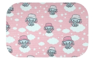 Sauskelnės - 29774 - TETRA PRINT - EGA - ELEPHANT in a HAT - PINK - dydis 70x80 cm-Priežiūrai, Vonios tekstilė, Vystyklai-e-vaik