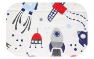 Sauskelnės - 22386 - TETRA PRINT - EGA - ROCKET - RED - dydis 70x80 cm-Priežiūrai, Vonios tekstilė, Vystyklai-e-vaikas