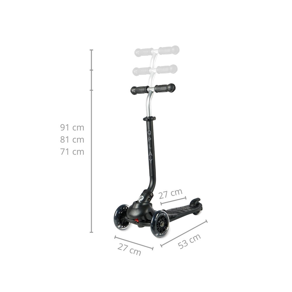Qplay Hulajnoga Sema Pro 3w1 Black
