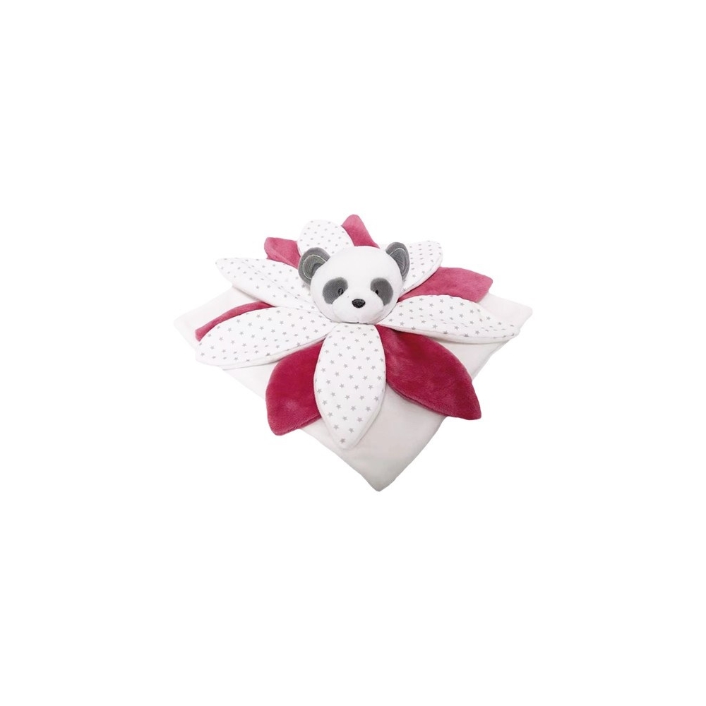 Žaislinė antklodė - 94345 - MILUŚ - PANDA su širdelės formos nosimi - CLARET - dydis 25 cm-Miegui, Migdukai ir karuselės, Miego 