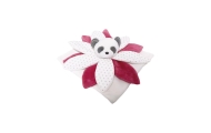 Žaislinė antklodė - 94345 - MILUŚ - PANDA su širdelės formos nosimi - CLARET - dydis 25 cm-Miegui, Migdukai ir karuselės, Miego 