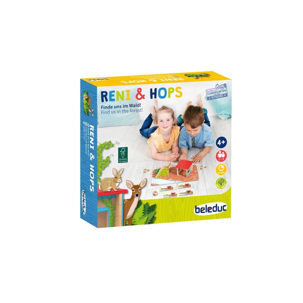 Beleduc lavinamoji priemonė - atminties ir kalbos lavinimo žaidimas "Reni ir Hops" (22624)
