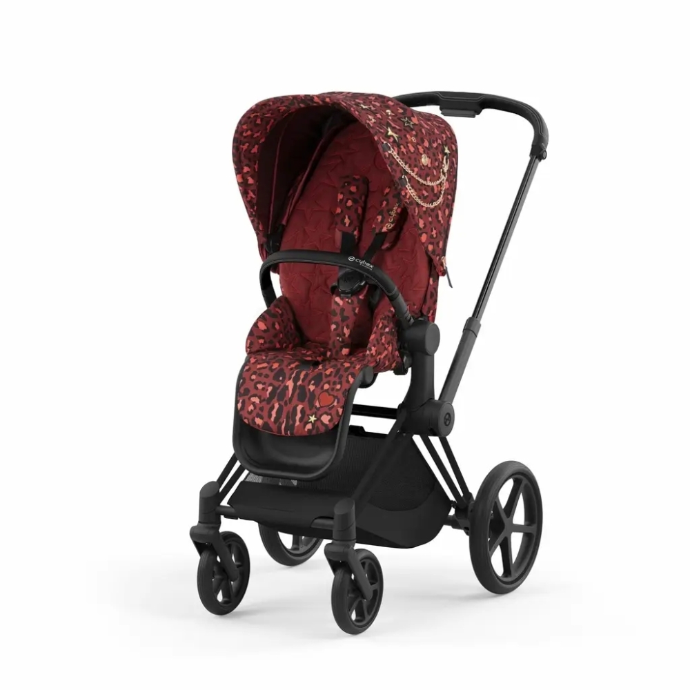 Sėdynės audinys Cybex PRIAM Rosenrot Red-Vaikiški vežimėliai, Lopšiai ir rėmai-e-vaikas