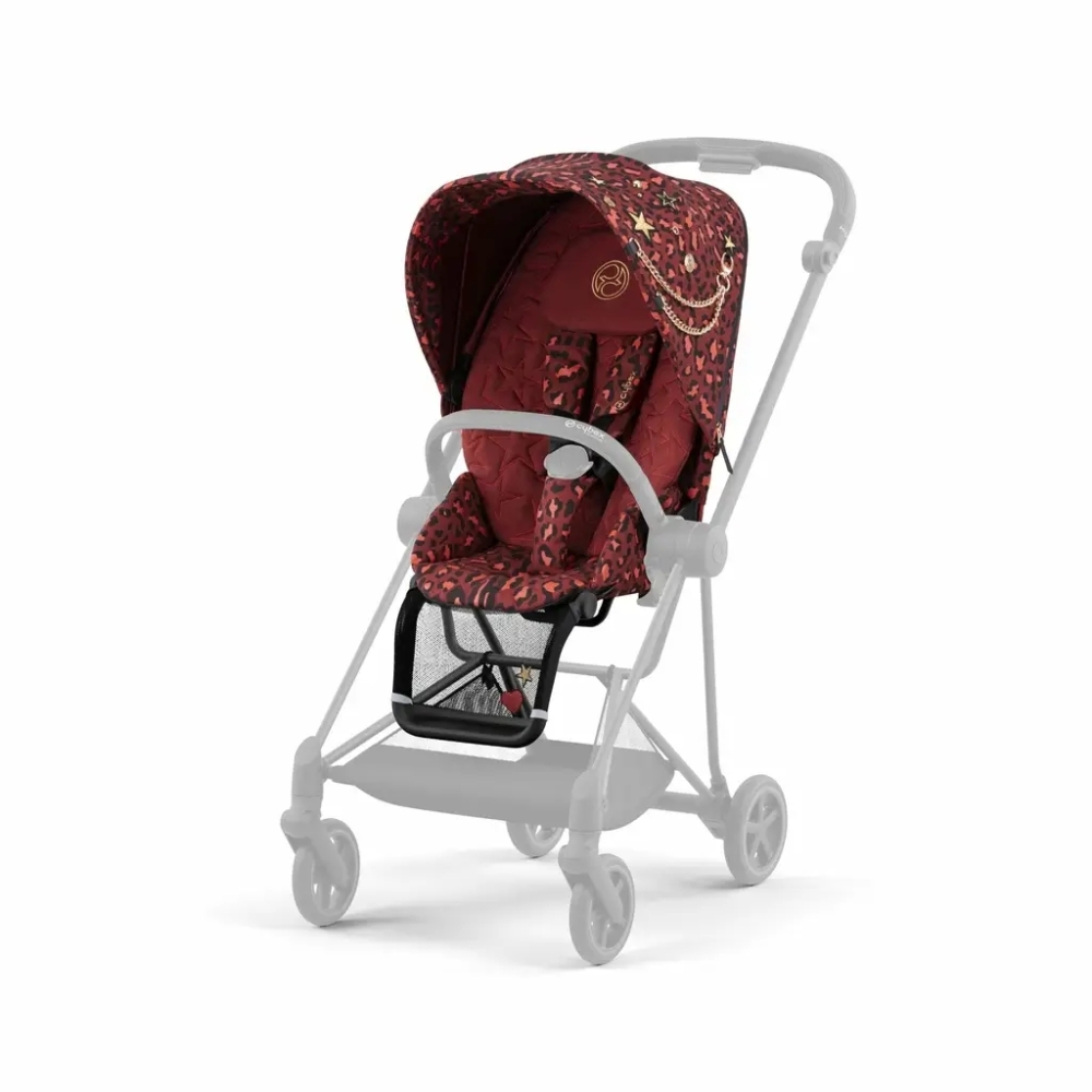 Sėdynės audinys Cybex MIOS Rosenrot Red-Vaikiški vežimėliai, Lopšiai ir rėmai-e-vaikas