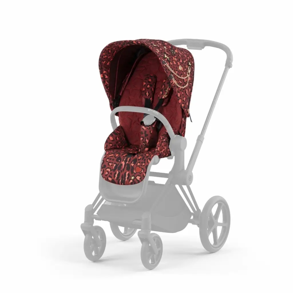 Sėdynės audinys Cybex MIOS Rosenrot Red-Vaikiški vežimėliai, Lopšiai ir rėmai-e-vaikas