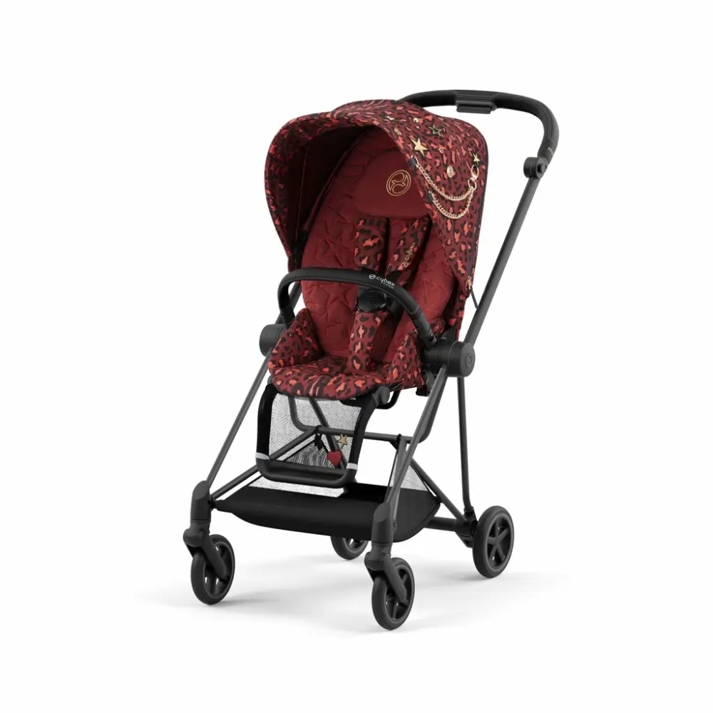 Sėdynės audinys Cybex MIOS Rosenrot Red-Vaikiški vežimėliai, Lopšiai ir rėmai-e-vaikas