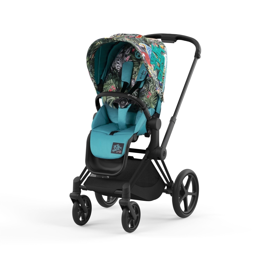 Sėdynės audinys Cybex PRIAM WE THE BEST BLUE, mid turquoise-Vaikiški vežimėliai, Lopšiai ir rėmai-e-vaikas
