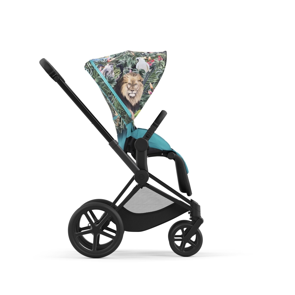 Sėdynės audinys Cybex PRIAM WE THE BEST BLUE, mid turquoise-Vaikiški vežimėliai, Lopšiai ir rėmai-e-vaikas