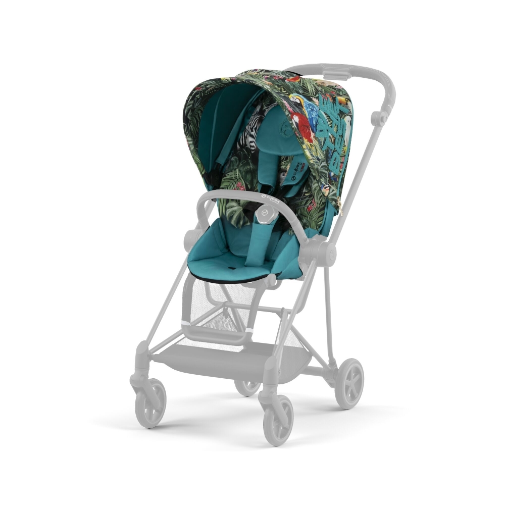 Sėdynės audinys Cybex MIOS WE THE BEST BLUE mid turquoise-Vaikiški vežimėliai, Lopšiai ir rėmai-e-vaikas