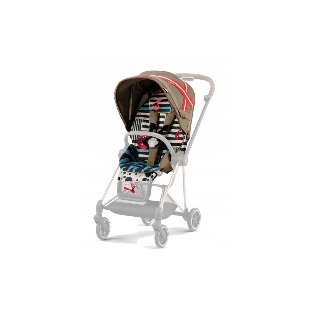 Sėdynės audinys Cybex MIOS One Love, multicolor-Vaikiški vežimėliai, Lopšiai ir rėmai-e-vaikas