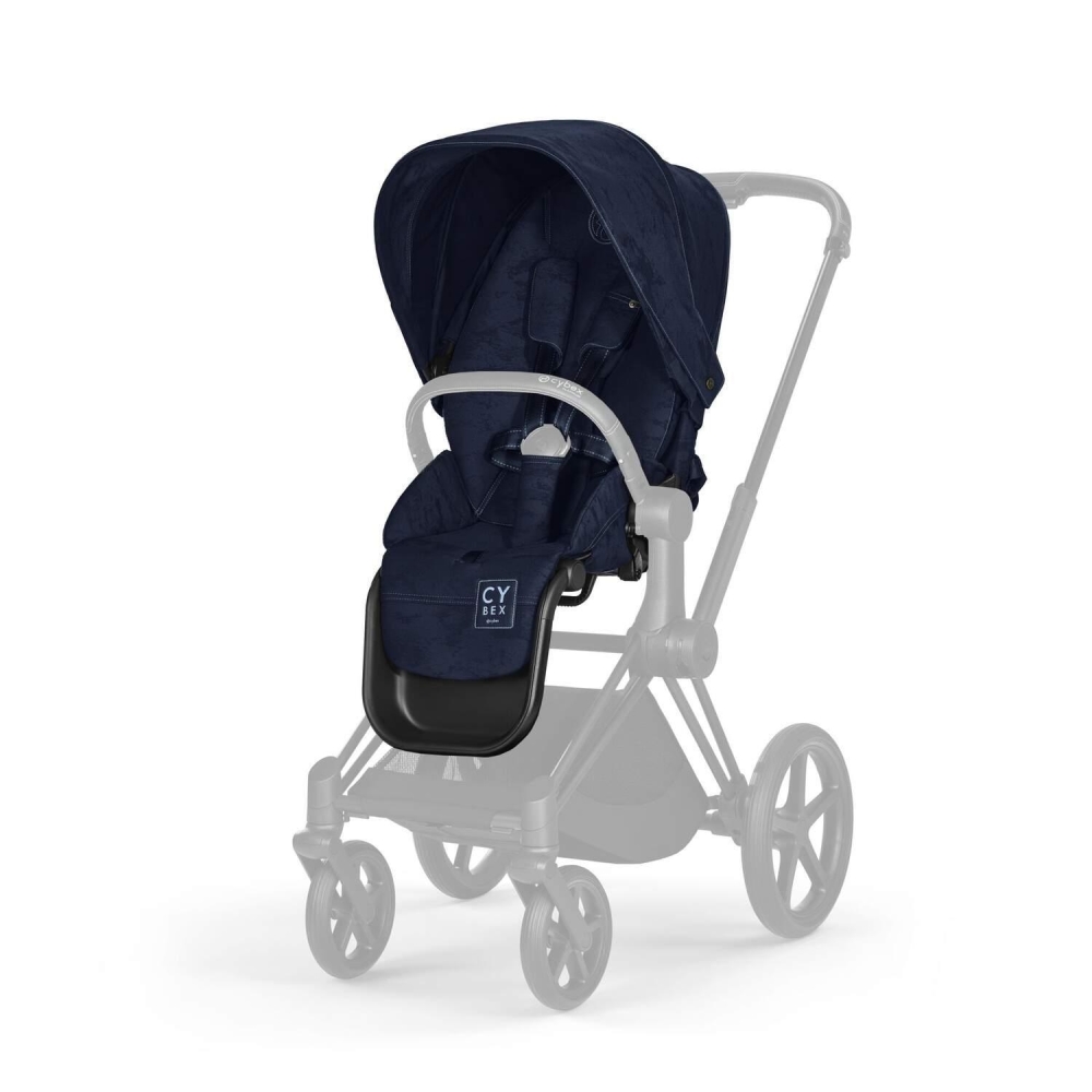 Sėdynės audinys Cybex PRIAM Rebellious Luxury Denim Blue-Vaikiški vežimėliai, Lopšiai ir rėmai-e-vaikas